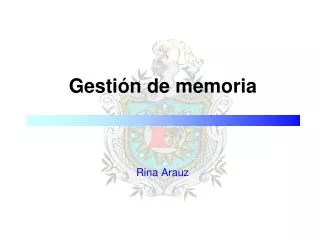 gesti n de memoria