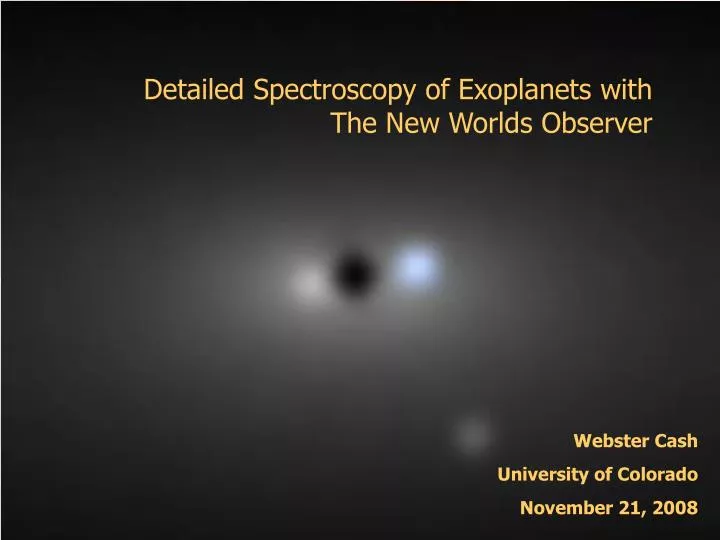 detailed spectroscopy of exoplanets with the new worlds observer