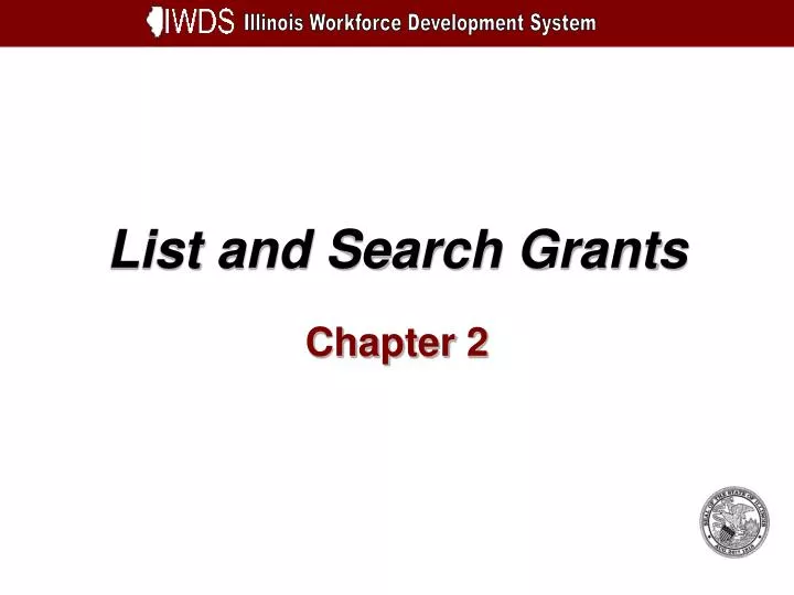 list and search grants