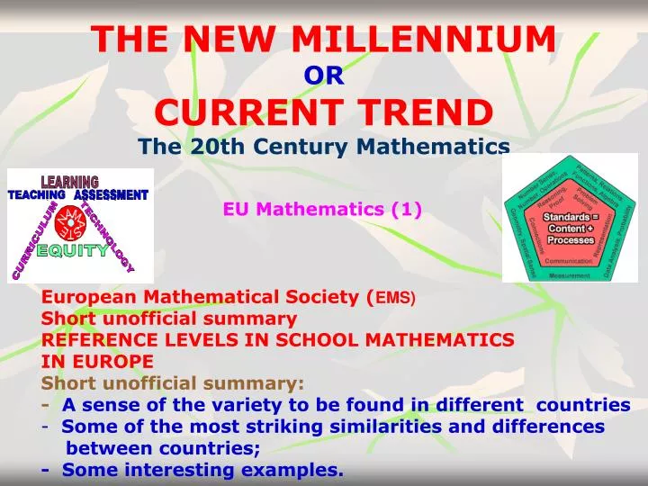 the new millennium or current trend the 20th century mathematics