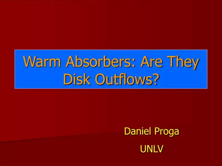 warm absorbers are they disk outflows