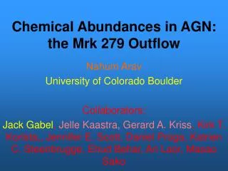 Chemical Abundances in AGN: the Mrk 279 Outflow