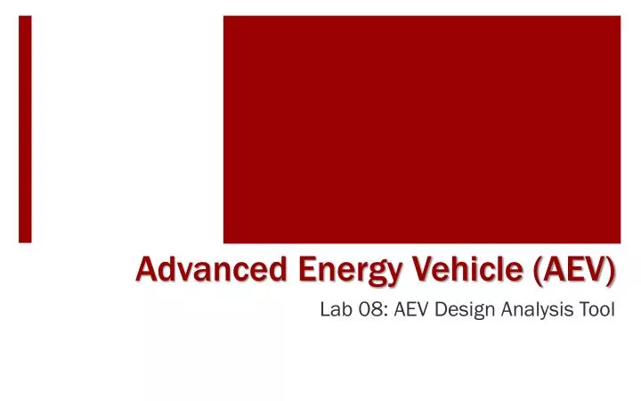 advanced energy vehicle aev