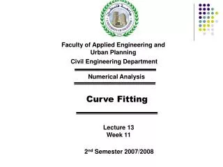 Faculty of Applied Engineering and Urban Planning