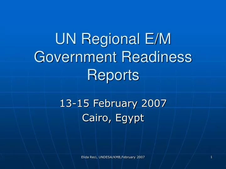 un regional e m government readiness reports