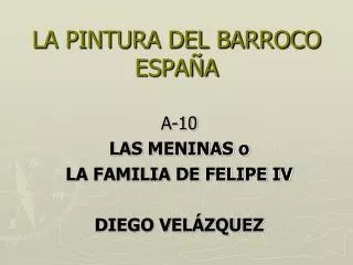 la pintura del barroco espa a