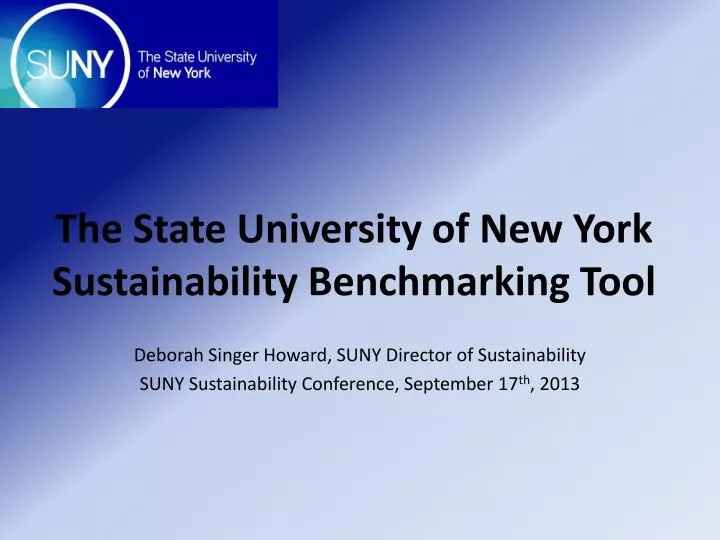 the state university of new york sustainability benchmarking tool