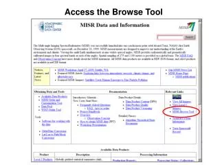 Access the Browse Tool