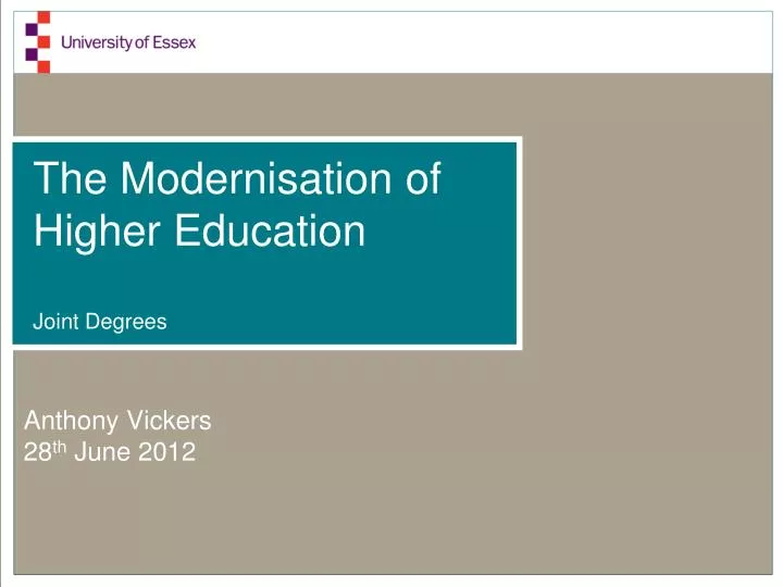 the modernisation of higher education joint degrees