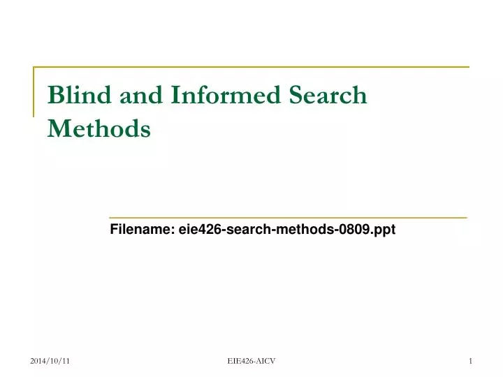 blind and informed search methods