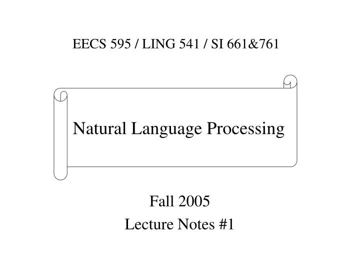 fall 2005 lecture notes 1