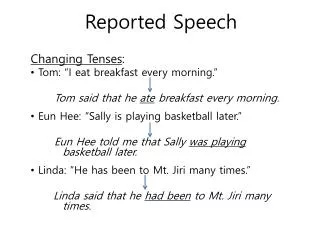 Reported Speech