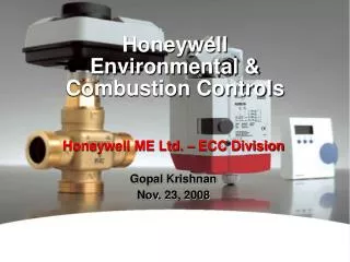 Honeywell Environmental &amp; Combustion Controls