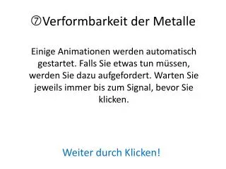 verformbarkeit der metalle