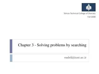chapter 3 solving problems by searching
