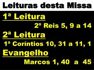 leituras desta missa
