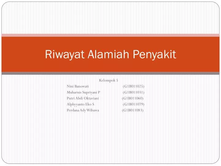 riwayat alamiah penyakit