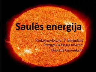 saul s energija