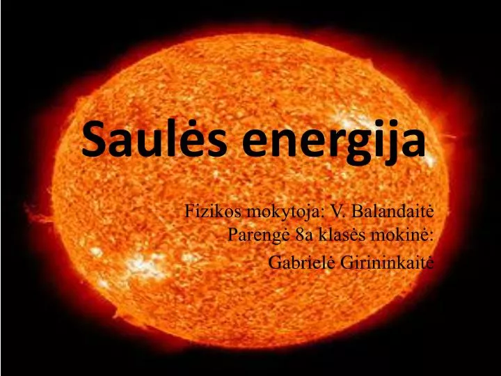 saul s energija