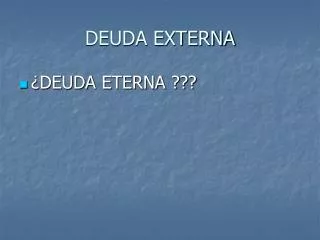 deuda externa