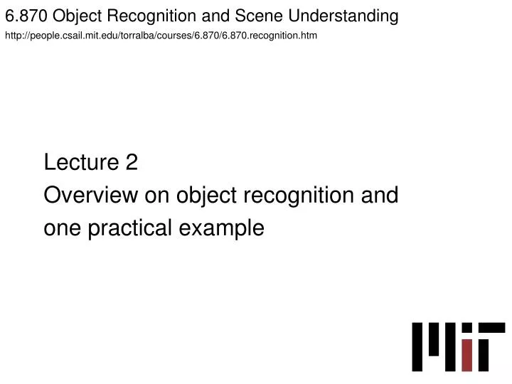 6 870 object recognition and scene understanding
