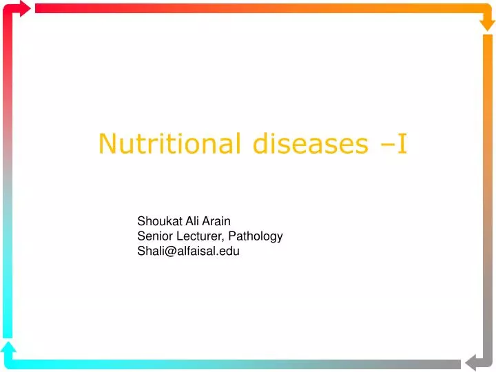 nutritional diseases i