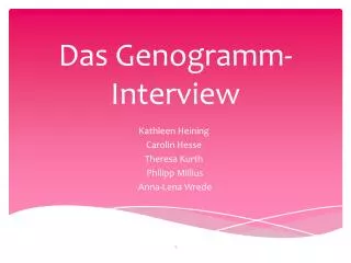 das genogramm interview
