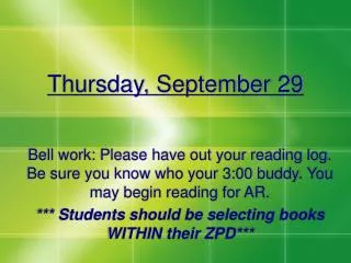 thursday september 29