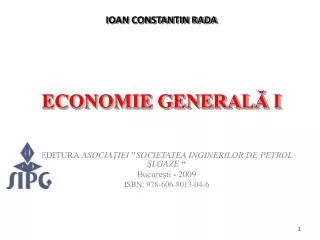 ECONOMIE GENERAL? I