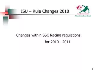 Changes within SSC Racing regulations for 2010 - 2011