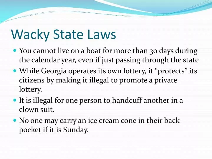 wacky state laws