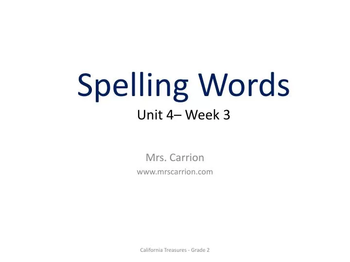 spelling words unit 4 week 3
