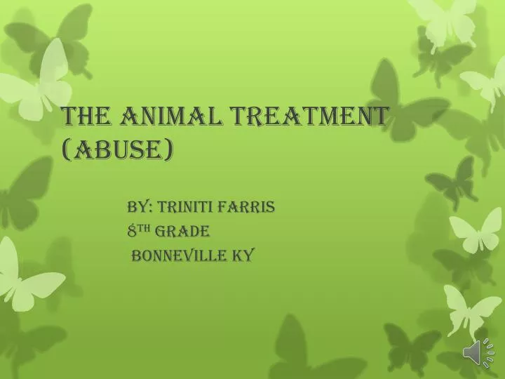 the animal treatment abuse