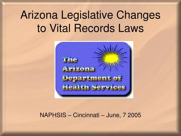 arizona legislative changes to vital records laws