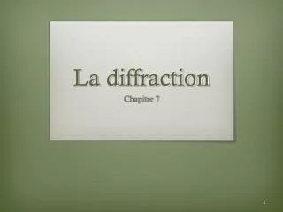 la diffraction