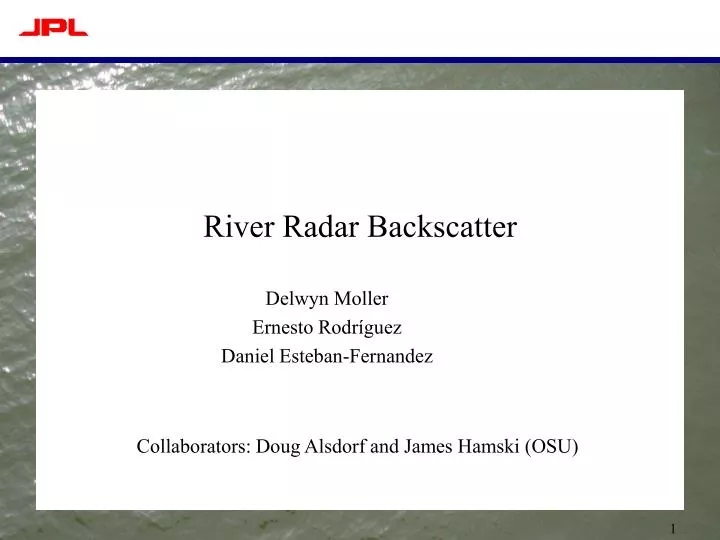 river radar backscatter