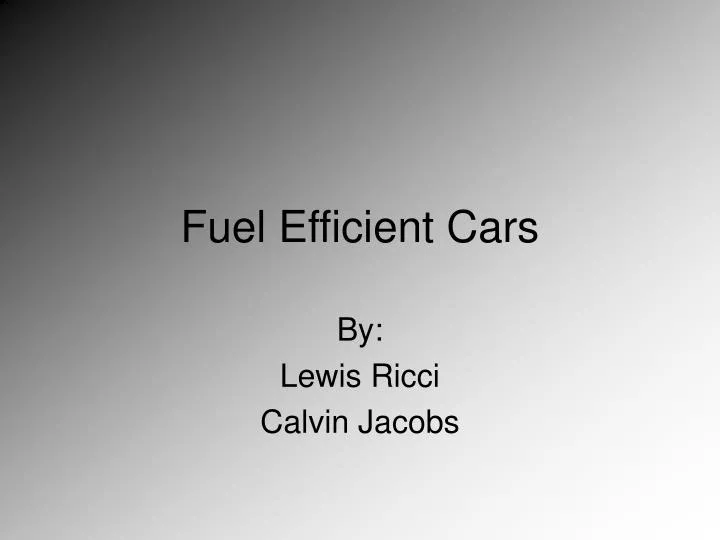 fuel efficient cars