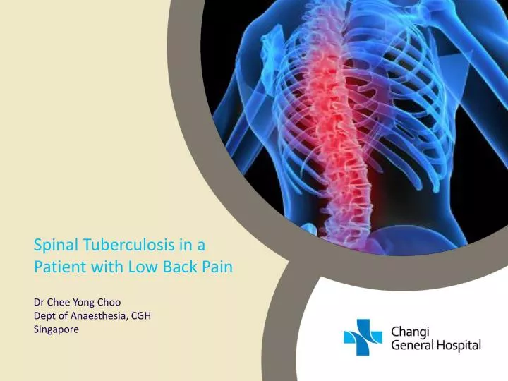 spinal tuberculosis in a patient with low back pain