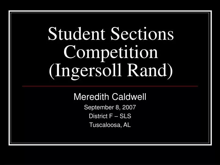student sections competition ingersoll rand