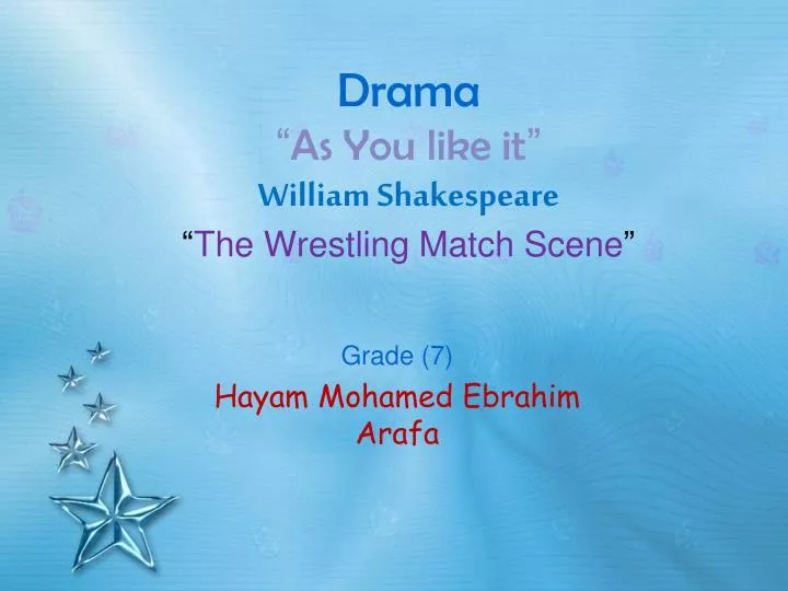 drama as you like it william shakespeare the wrestling match scene