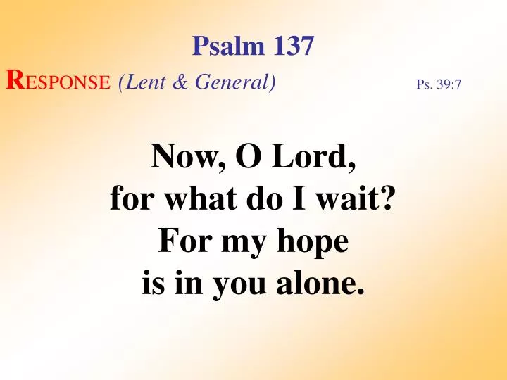 psalm 137 response