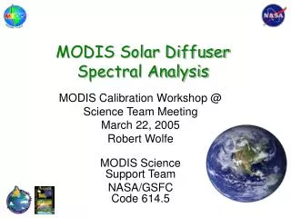 MODIS Solar Diffuser Spectral Analysis