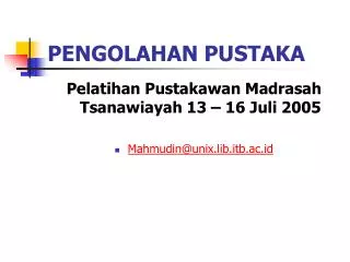pengolahan pustaka