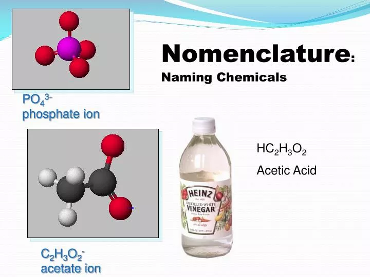 nomenclature naming chemicals