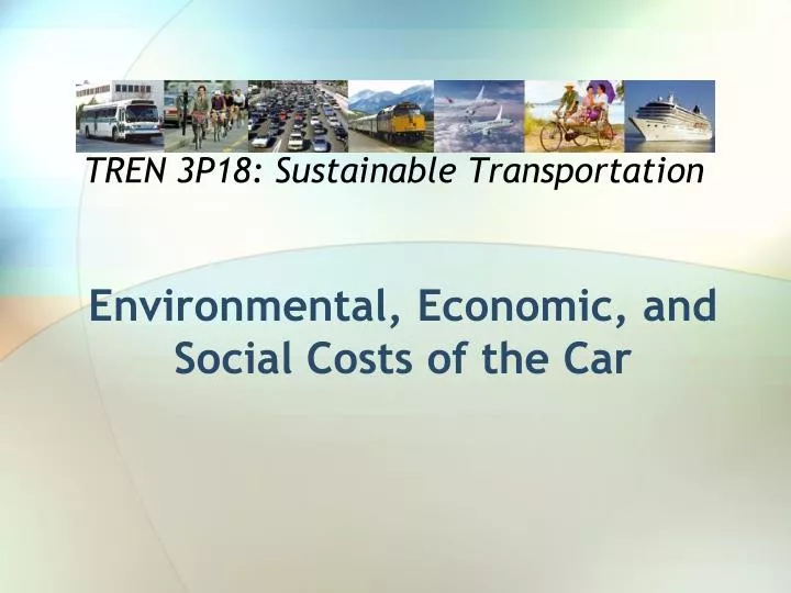 environmental economic and social costs of the car