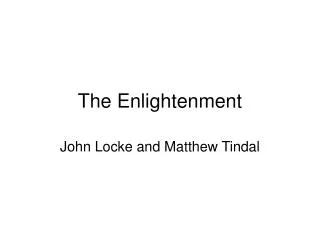 The Enlightenment