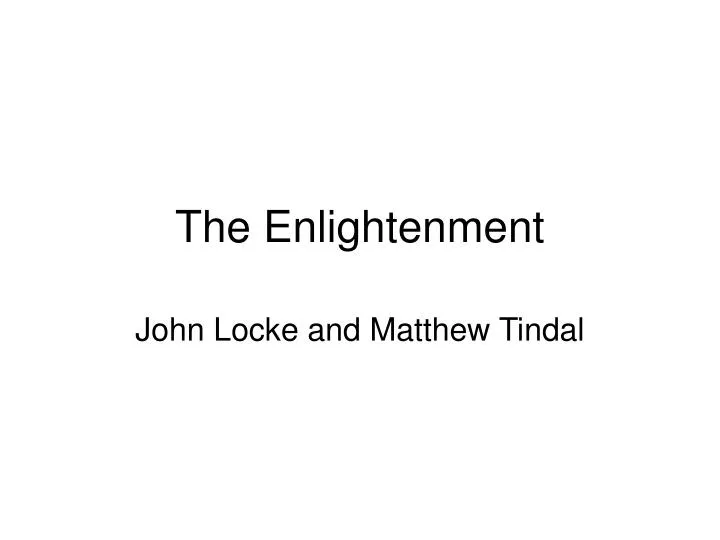 the enlightenment