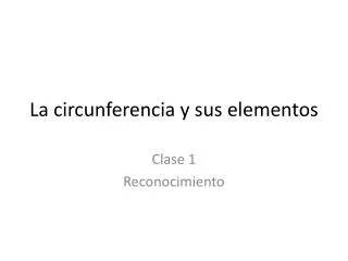 la circunferencia y sus elementos