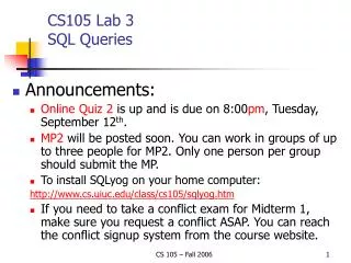 CS105 Lab 3 SQL Queries