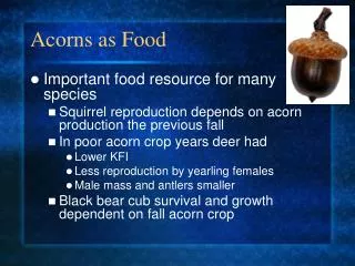 Acorns as Food